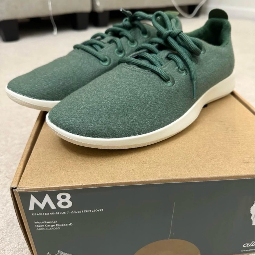 All Birds Wool Runners Hazy Cargo Size 8 - Picture 1 of 6